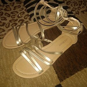 Gold gladiator sandals size 12
